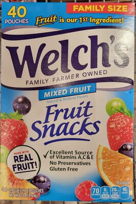 Welch's Mixed Fruit Fruit Snacks (2.25 oz bag)