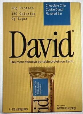David Chocolate Chip Cookie Dough Protein Bar