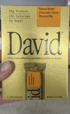 David Peanut Butter Chocolate Chunk Protein Bar